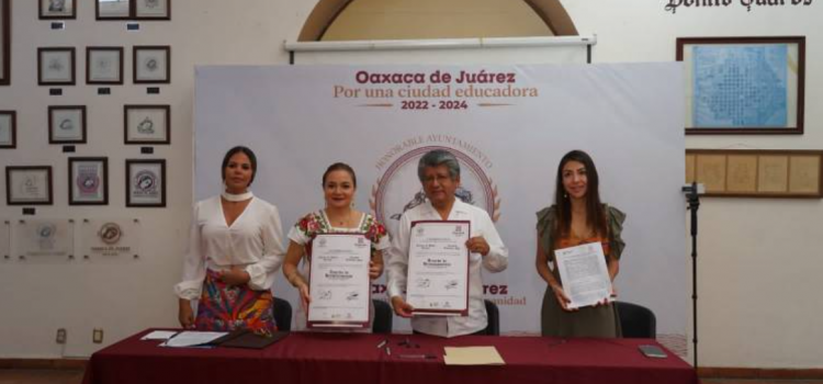 La ciudad de Oaxaca firmó Hermanamiento con Atlixco de Puebla y Cozumel de Q.Roo