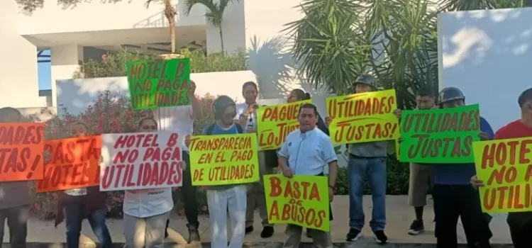 Empleados del Hotel B en Cozumel exigen el pago justo de sus utilidades