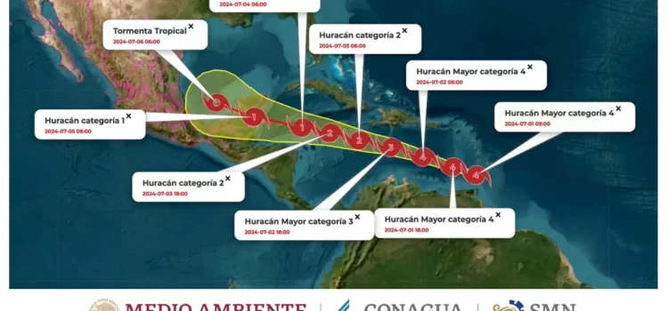 ‘Beryl’ tocará tierra en Quintana Roo el jueves por la noche o madrugada del viernes