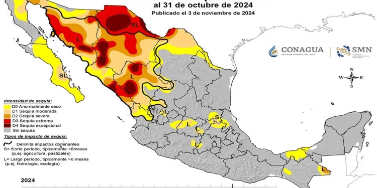 Sequía afecta casi la mitad del territorio nacional